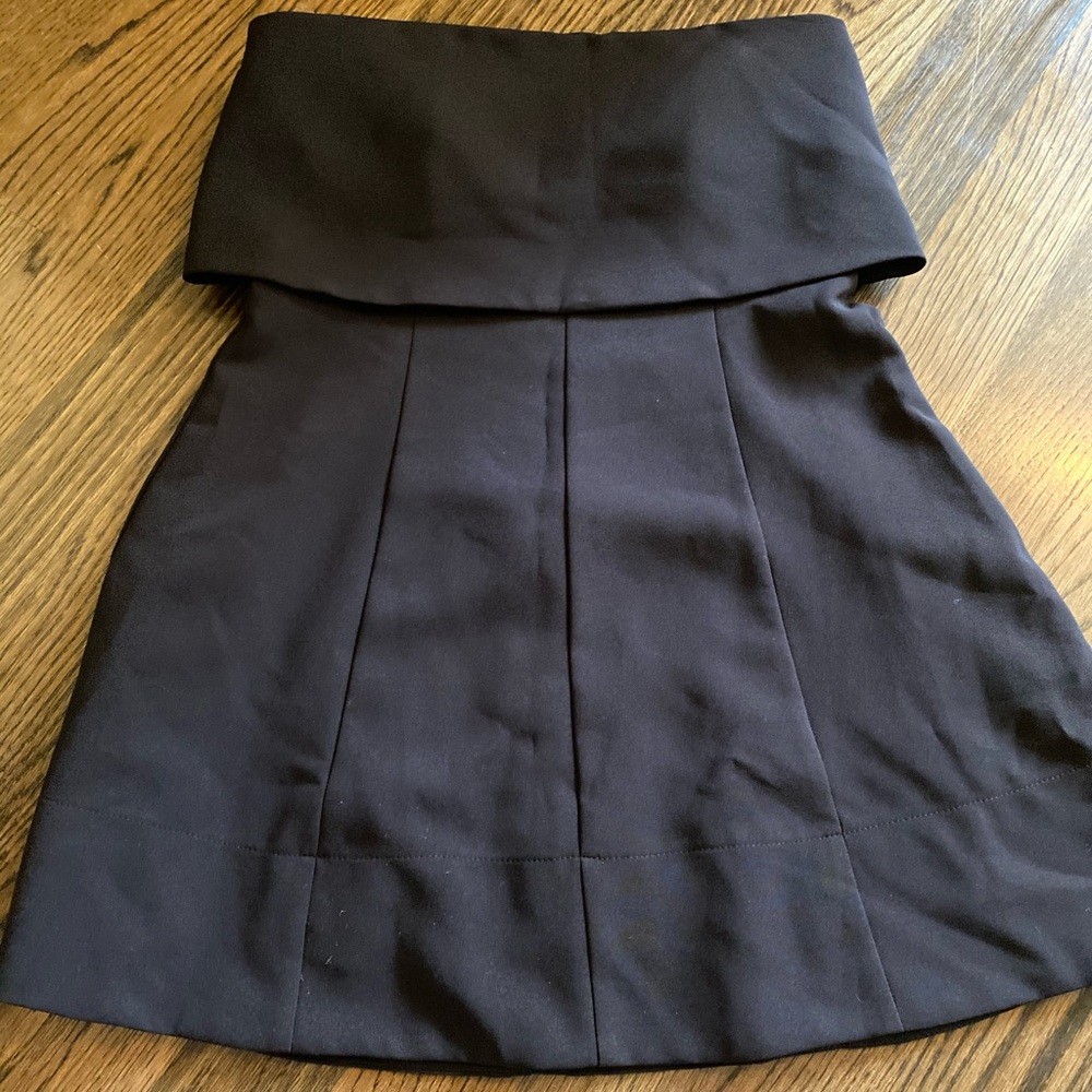 Strapless black dress